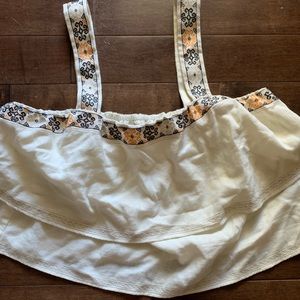 Madewell  - flowy tiered crop top  - size Medium